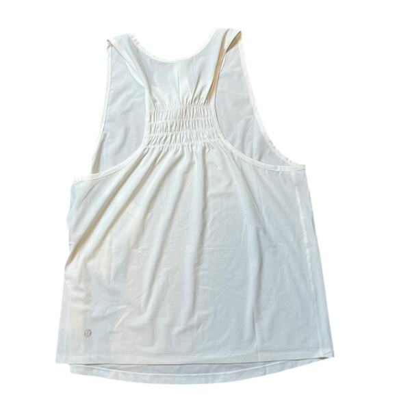 Lululemon Ruched Racerback Tank Top White Size Small NWT - Picture 3 of 6
